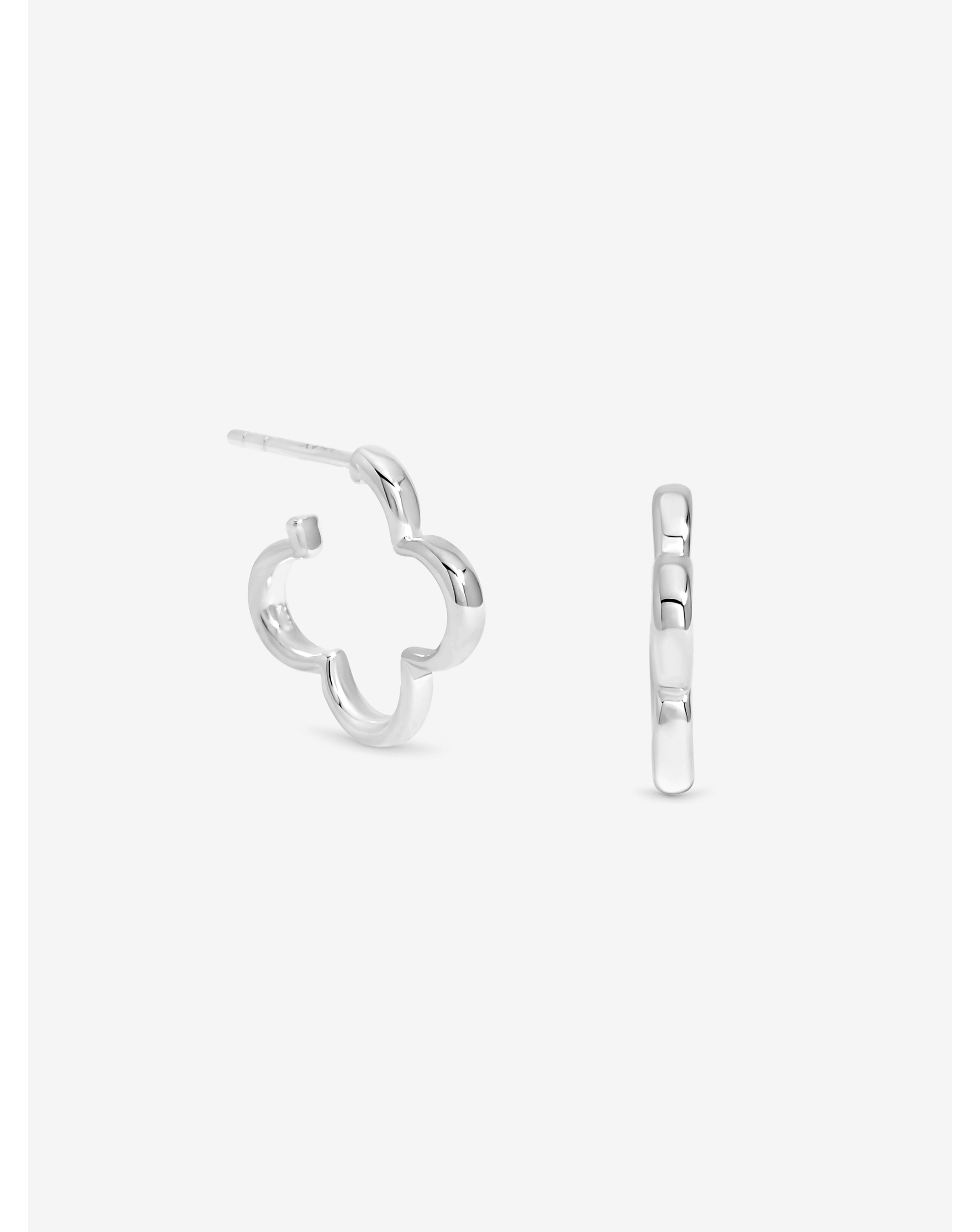 Sterling Silver 925 Clover Hoops