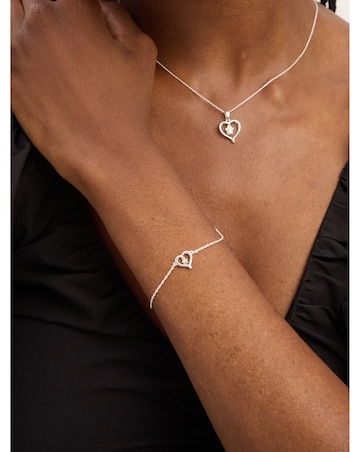 Simply Silver Sterling Silver 925 Polished Paw print Bracelet