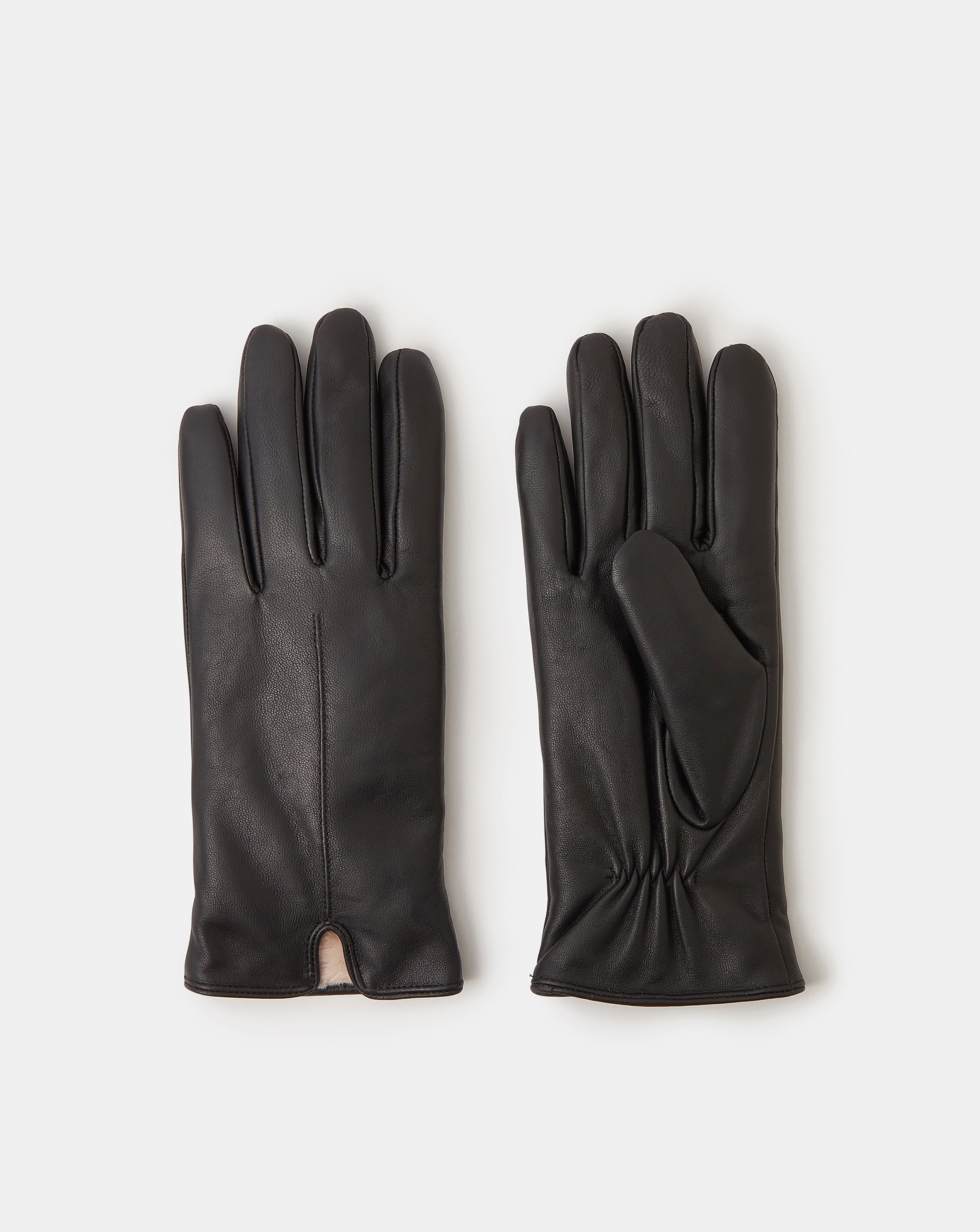 Accessorize Lined Leather Gloves