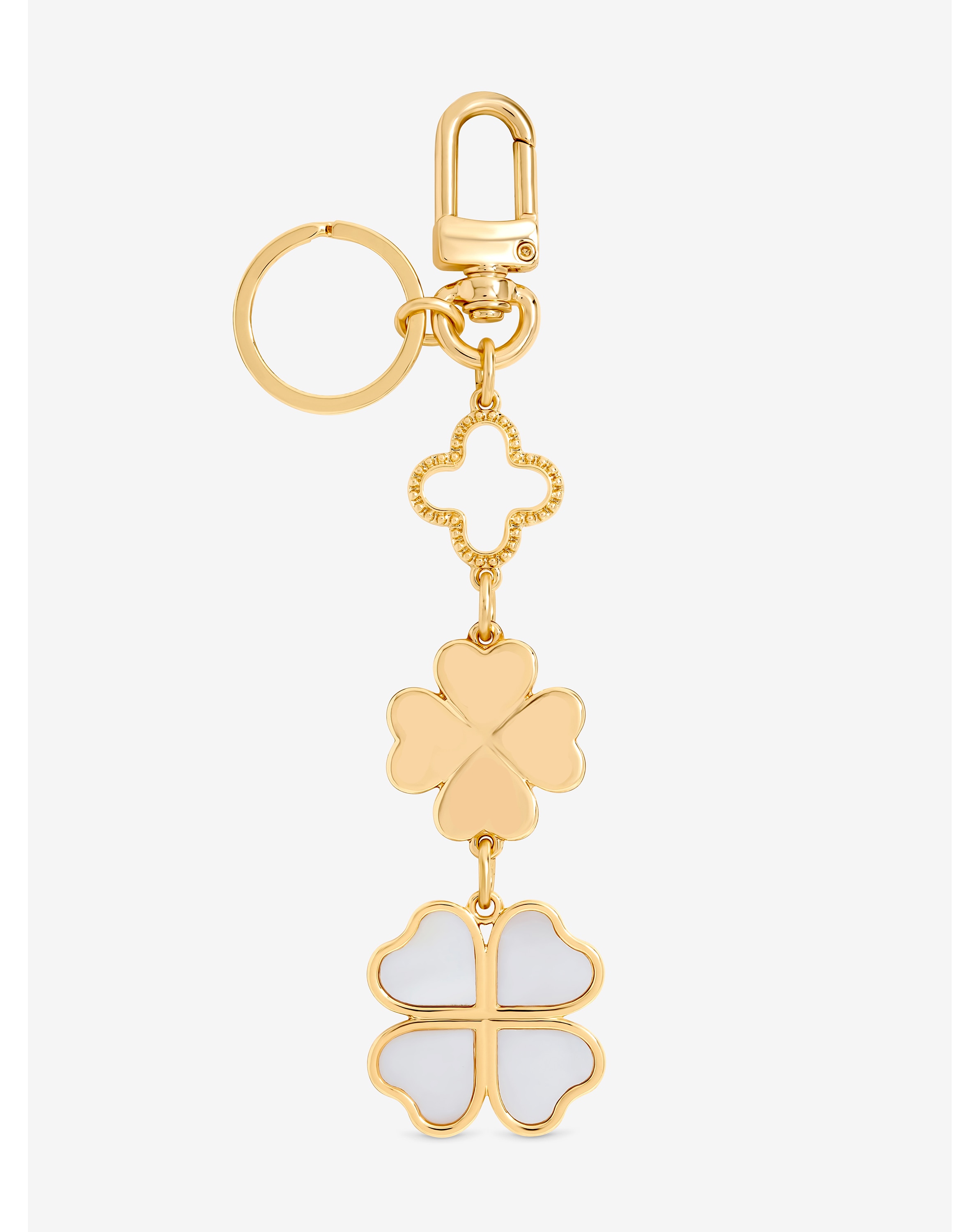 Gold Plated Clover Bag Charm