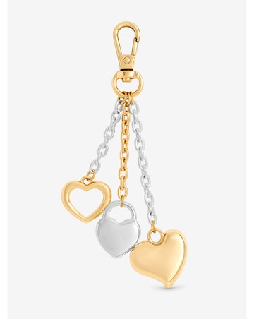 Mood Two Tone Plated Heart Bag Charm