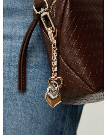 Mood Two Tone Plated Heart Bag Charm