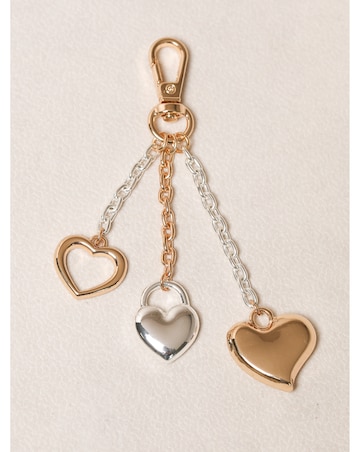Mood Two Tone Plated Heart Bag Charm