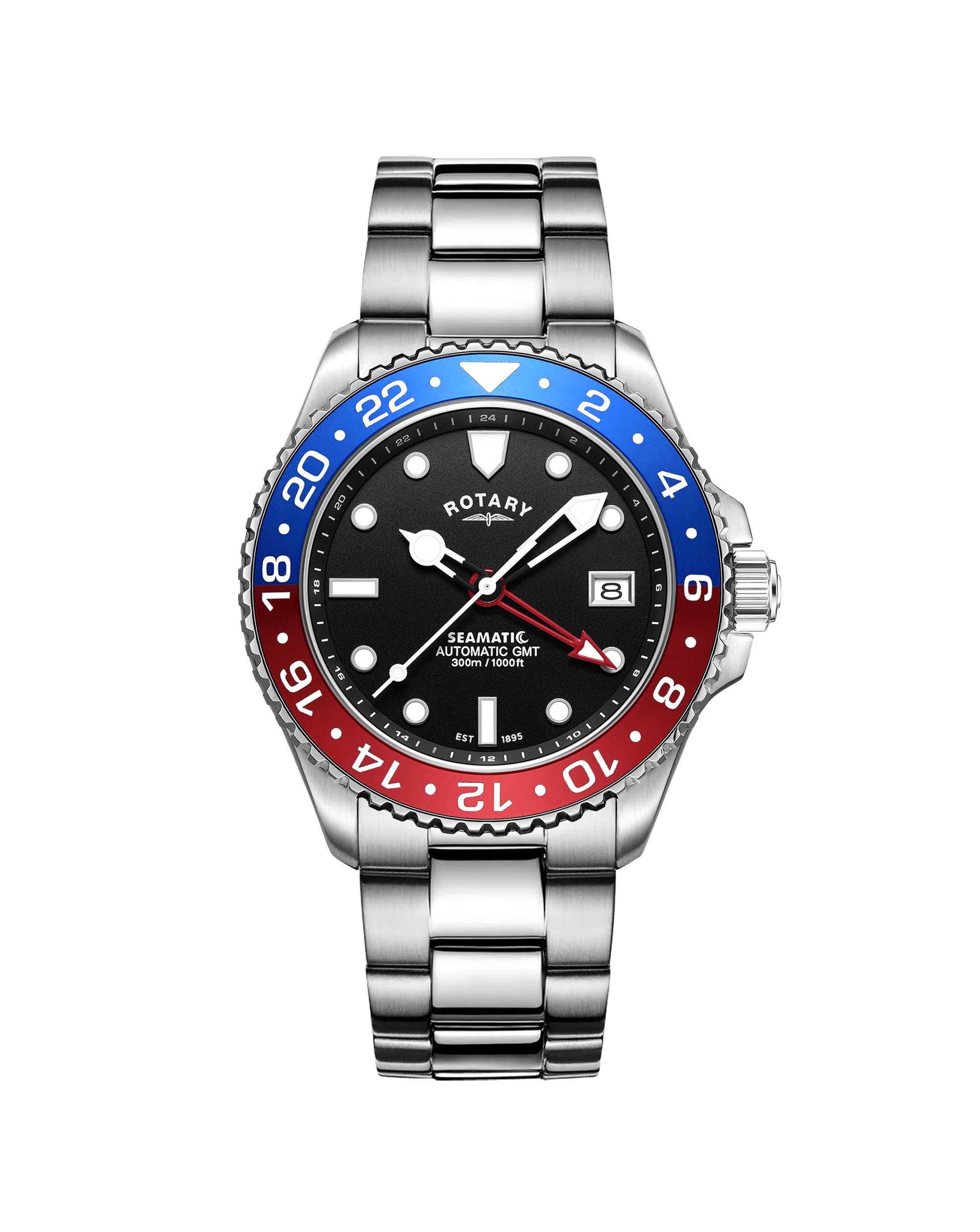 Rotary Men's Seamatic GMT Bracelet Watch