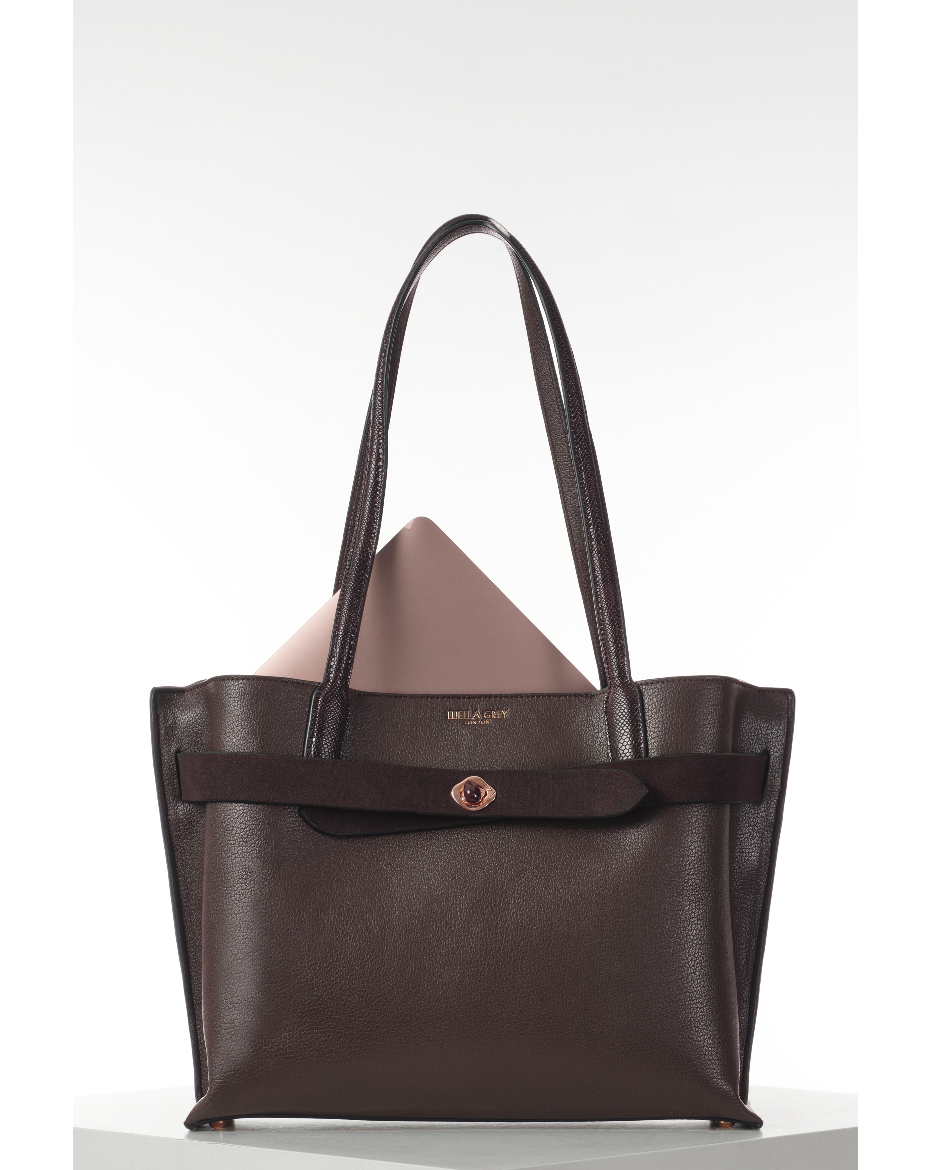 Luella Grey Oriana Chocolate Laptop Tote