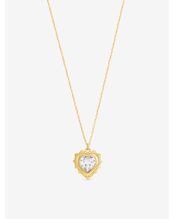 Jon Richard 14Ct Gold Plated Heart Birthstone Pendant - April