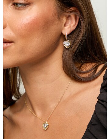 Jon Richard 14Ct Gold Plated Heart Birthstone Pendant - April