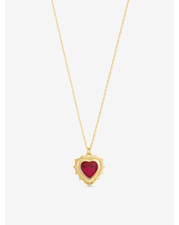 Jon Richard 14Ct Real Gold Plated Heart Birthstone Pendant - January