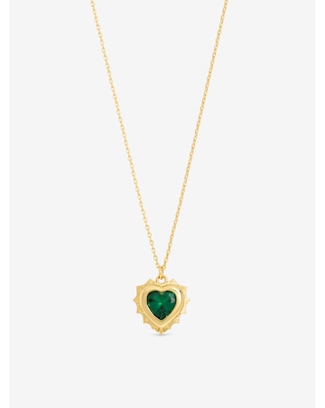 Jon Richard 14Ct Real Gold Plated Heart Birthstone Pendant - May