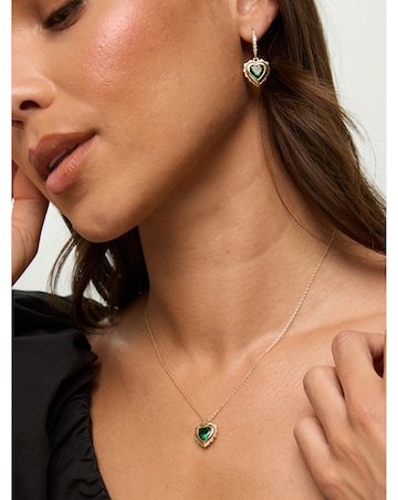 Jon Richard 14Ct Real Gold Plated Heart Birthstone Pendant - May