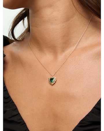 Jon Richard 14Ct Real Gold Plated Heart Birthstone Pendant - May