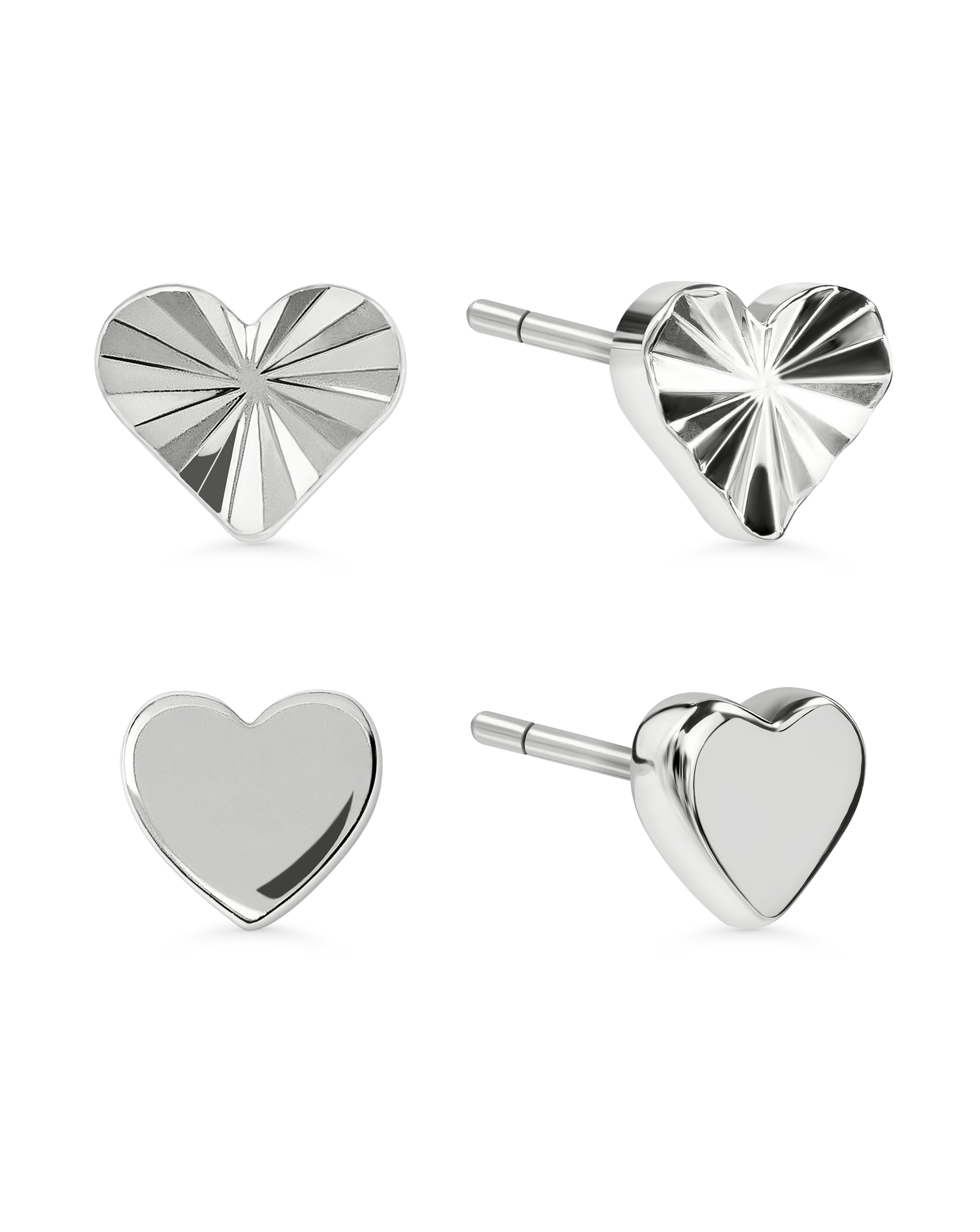 Radley Silver Textured Heart Earrings