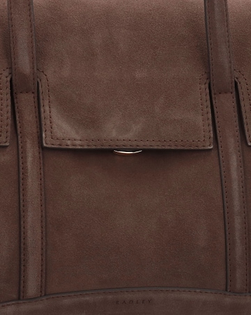Radley Large The Chancery Flapover Coffee Suede Shoulder Bag