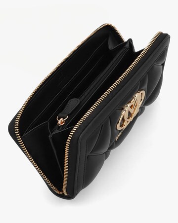 Love Moschino Large Heart Logo Quilted Pillow Black Purse