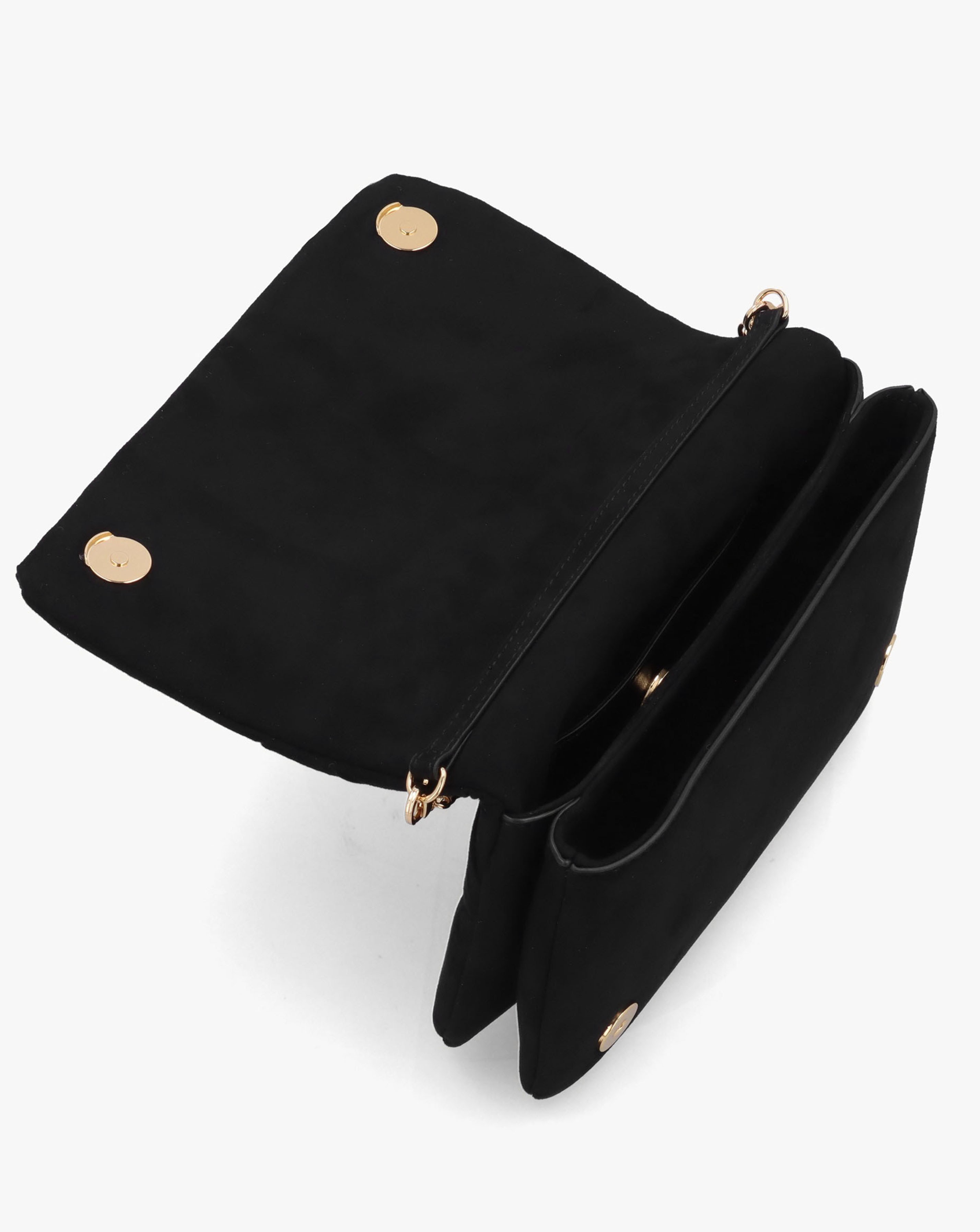 Love Moschino Heart Logo Quilted Pillow Velour Black Cross Body