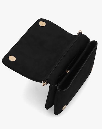 Love Moschino Heart Logo Quilted Pillow Velour Black Cross Body Bag