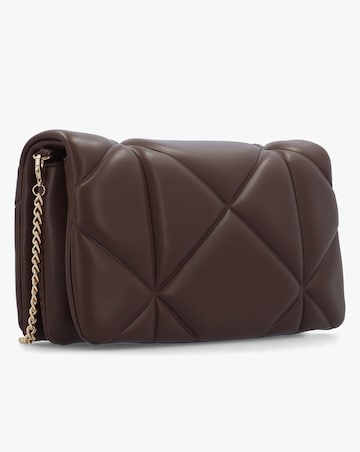 Love Moschino Heart Logo Quilted Chocolate Cross Body Bag