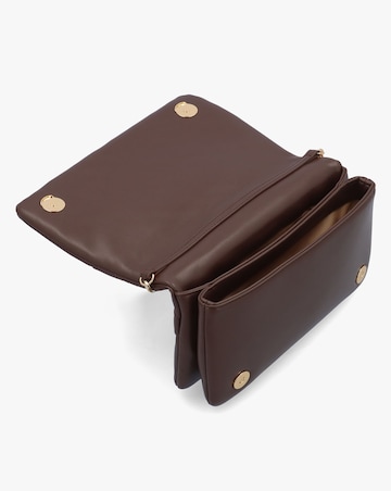 Love Moschino Heart Logo Quilted Chocolate Cross Body Bag