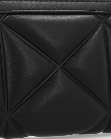 Love Moschino Heart Logo Quilted Pillow Black Purse