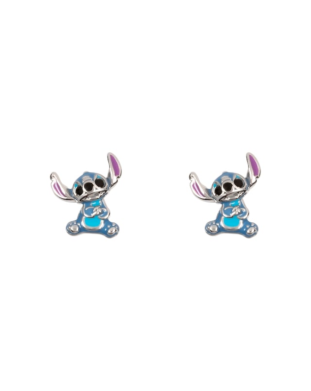 Sterling Silver Enamel Stitch Earrings