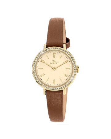 Radley Stone Set Cognac Leather Watch