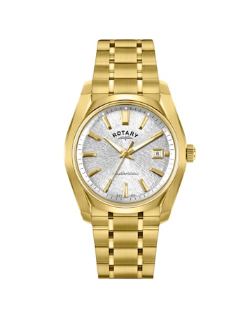 Rotary Men Gold Plated Bracelet Watch