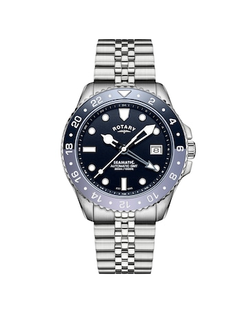 Rotary Men GMT Blue Dial Bracelet Watch