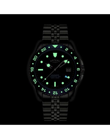 Rotary Men GMT Blue Dial Bracelet Watch