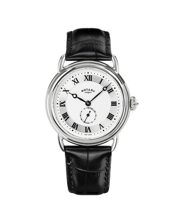 Rotary Men Sherlock Black Strap Watch