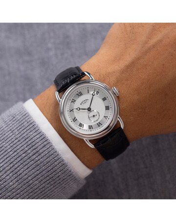 Rotary Men Sherlock Black Strap Watch