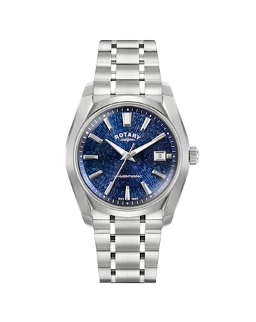Rotary Men Blue Dial Bracelet Watch