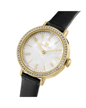 Radley Stone Set Black Leather Watch