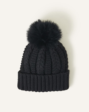 Accessorize Pom-Pom Beanie Hat