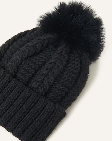 Accessorize Pom-Pom Beanie Hat