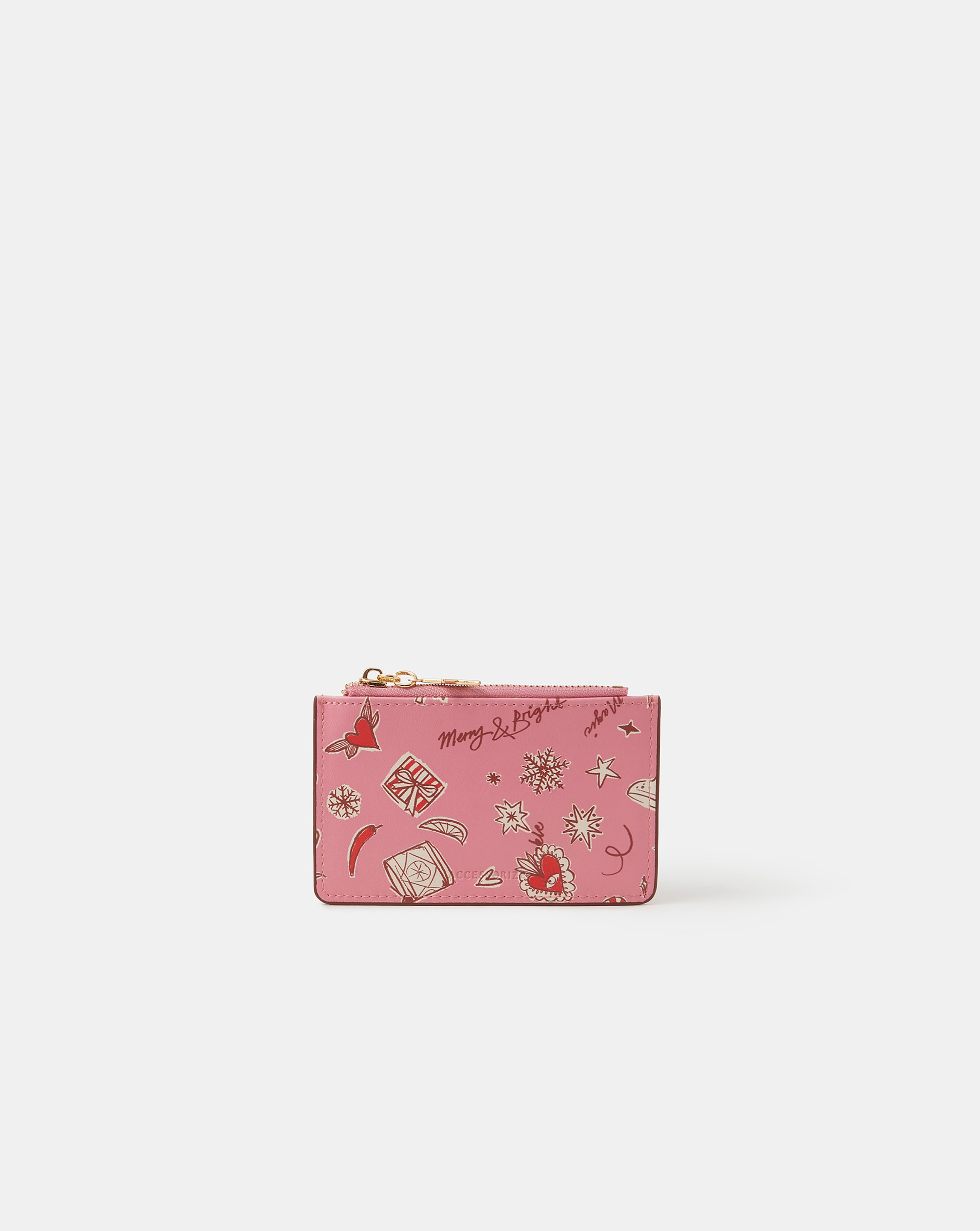 Accessorize Christmas Print Card Holder