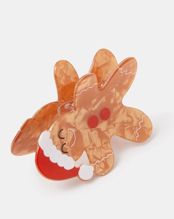 Accessorize Gingerbread Man Claw Clip