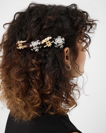 Accessorize 4-Pack Mini Snowflake Claw Clips