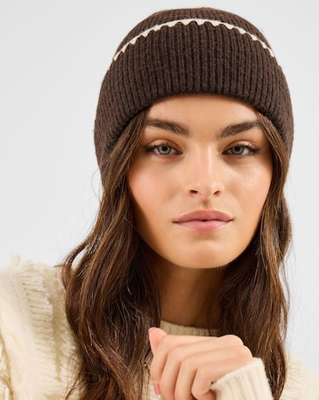 Accessorize Whipstitch Beanie Hat