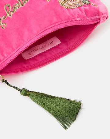 Accessorize Christmas Cocktail Velvet Pouch