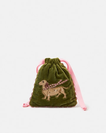 Accessorize Sausage Dog Velvet Pouch