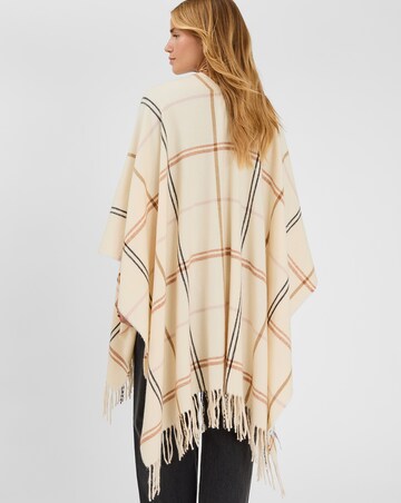 Accessorize Check Print Poncho