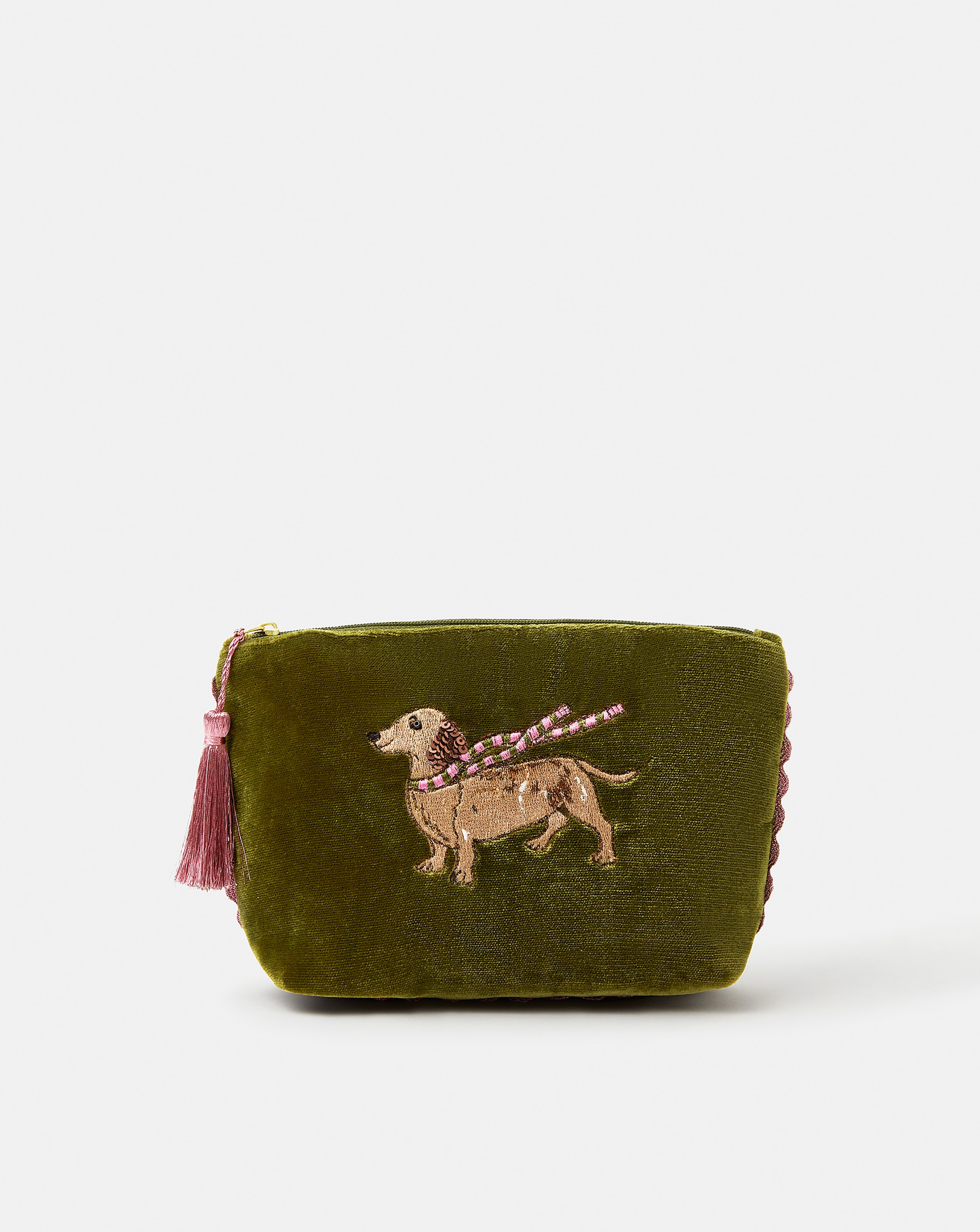 Accessorize Sausage Dog Velvet Purse