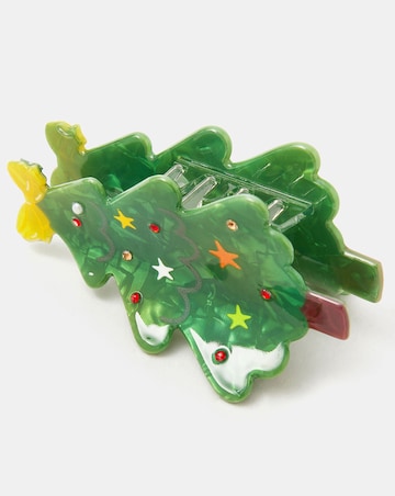 Accessorize Christmas Tree Claw Clip