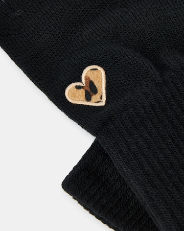 Accessorize Leopard Heart Touch Screen Gloves