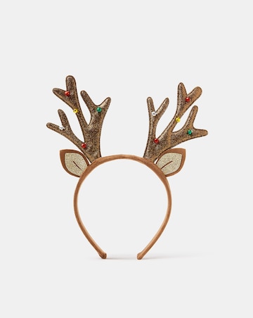 Accessorize Glitter Reindeer Antlers Headband