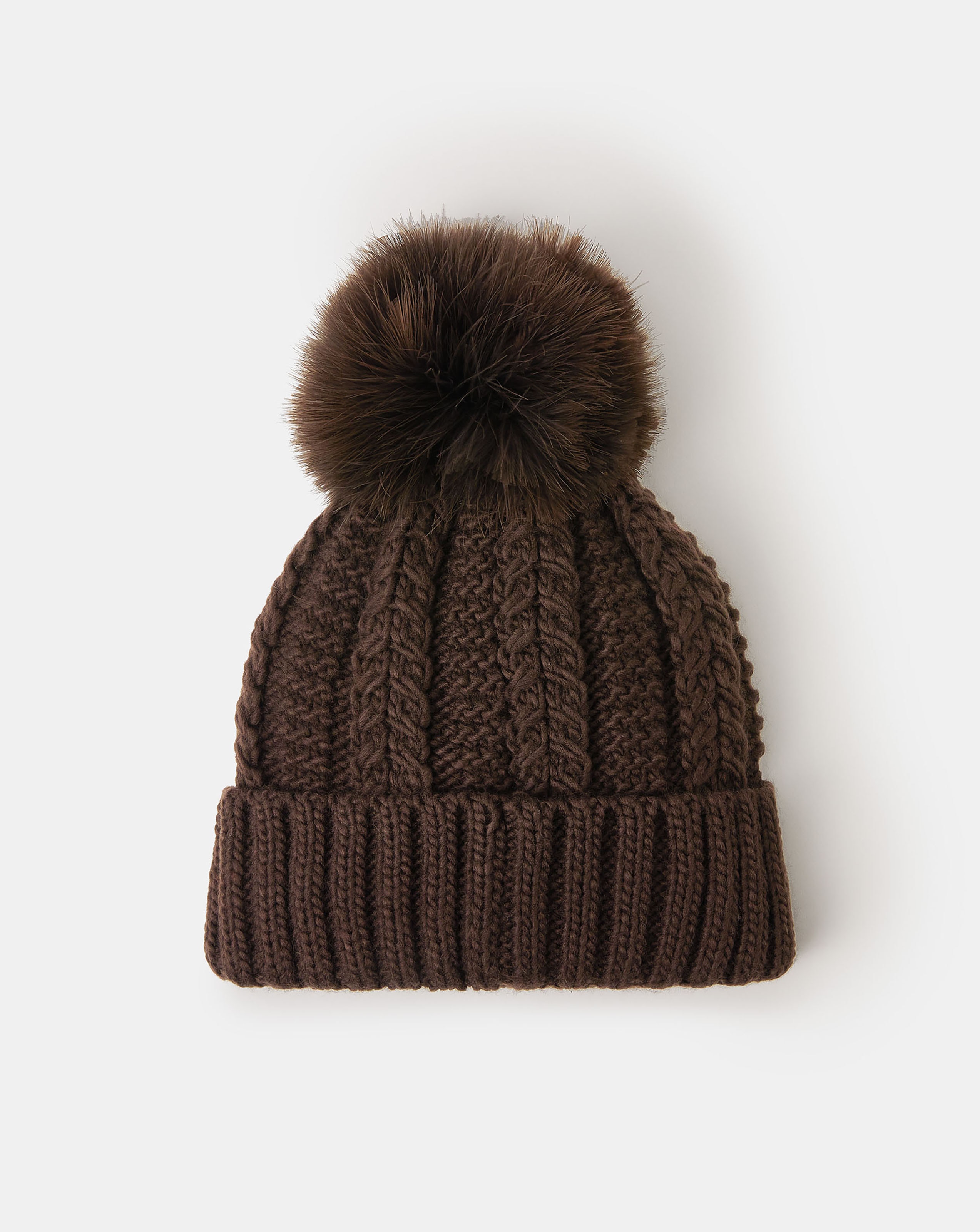Accessorize Fluffy Pom Beanie Hat