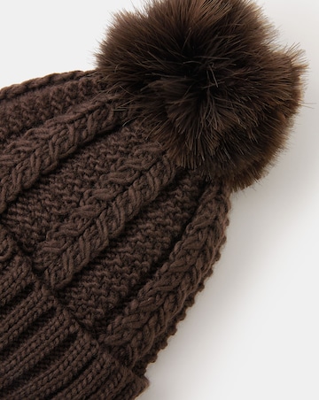 Accessorize Fluffy Pom Beanie Hat