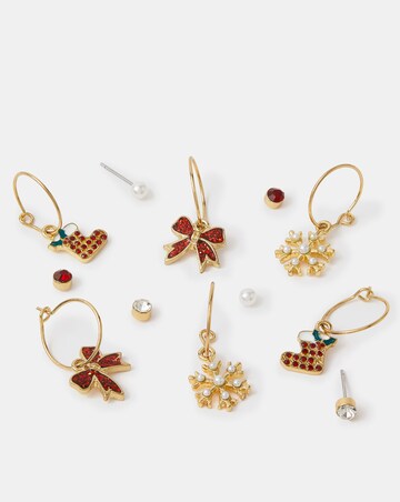 Accessorize 6-Pack Christmas Earrings