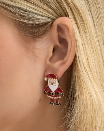 Accessorize Santa Stud Earrings
