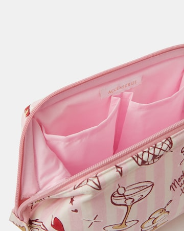 Accessorize Christmas Stripe Make Up Bag